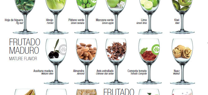 Póster Rueda de Aromas del Aceite de Oliva Virgen Extra